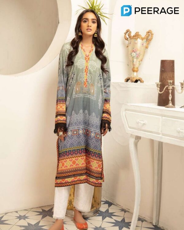 Chic By Johra - Digital Chunri Printed Lawn Kurti | 1PLAJ001