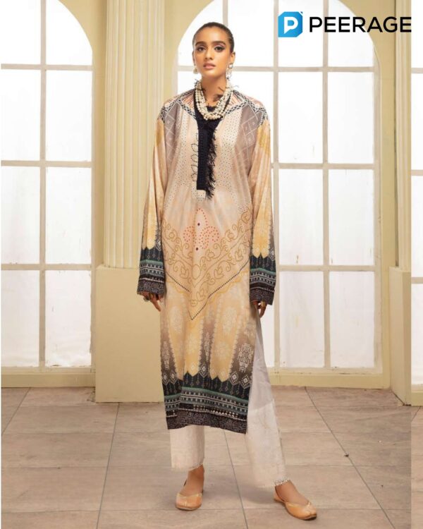 Edna By Johra - Digital Chunri Printed Lawn Kurti | 1PLBJ004