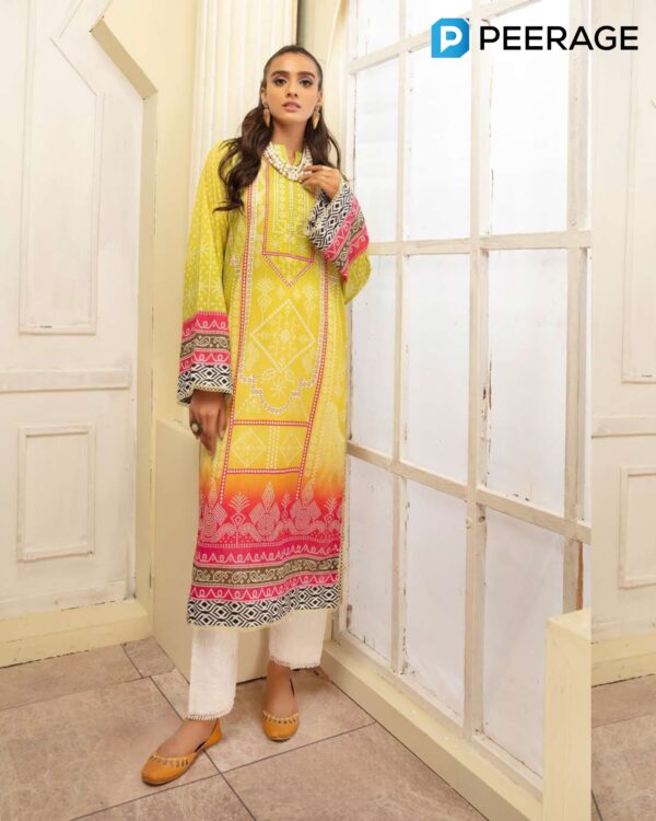 Edna By Johra - Digital Chunri Printed Lawn Kurti | 1PLLJ003