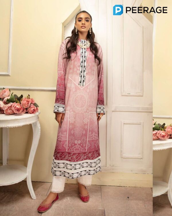 Edna By Johra - Digital Chunri Printed Lawn Kurti | 1PLMJ002