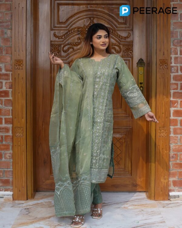 Sadabahar Inspired Organza Stitched 4-Piece | 4POOS001
