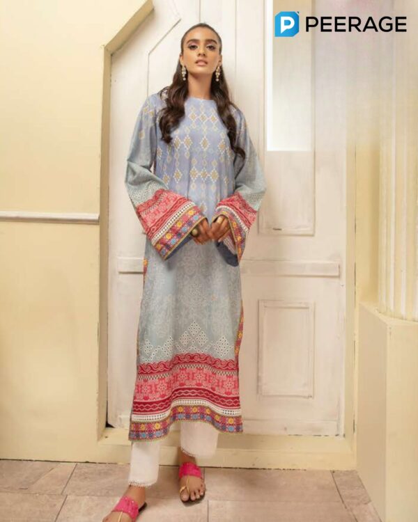 Edna By Johra - Digital Chunri Printed Lawn Kurti | 1PLAJ003
